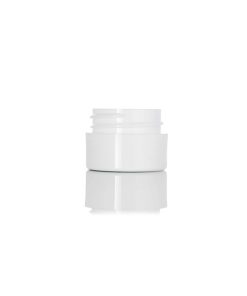 1/4 oz white PP plastic double wall straight base jar with 33-400 neck finish