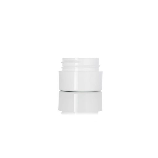 1/4 oz white PP plastic double wall straight base jar with 33-400 neck finish