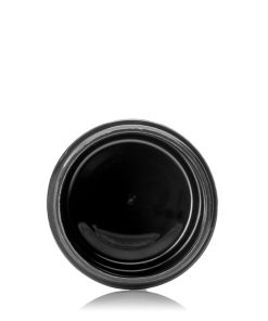 1 oz black PP plastic double wall straight base jar with 53-400 neck finish