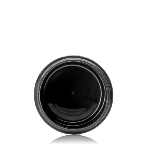1 oz black PP plastic double wall straight base jar with 53-400 neck finish