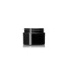 1 oz black PP plastic double wall straight base jar with 53-400 neck finish