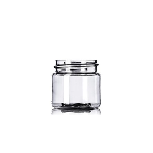 1 oz clear PET plastic single wall jar with 38-400 neck finish