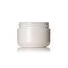 1 oz white PP/PS plastic double wall round base jar with 53-400 neck finish