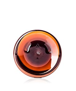 12 oz amber PET plastic single wall jar with 89-400 neck finish