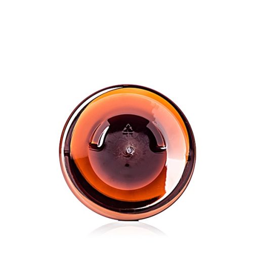 12 oz amber PET plastic single wall jar with 89-400 neck finish