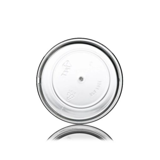 12 oz clear PET plastic single wall jar with 70-400 neck finish