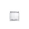 16 oz clear PET plastic single wall jar with 89-400 neck finish
