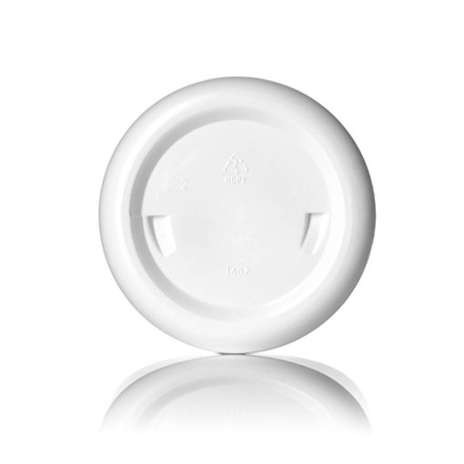 16 oz white HDPE plastic single wall jar with 89-400 neck finish