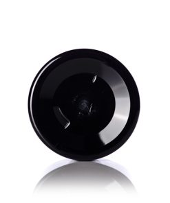 19 oz black PET plastic single wall jar with 89-400 neck finish