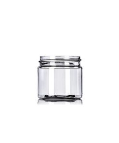 2 oz clear PET plastic single wall jar with 48-400 neck finish