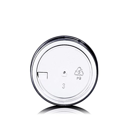 2 oz clear PS plastic single wall jar with 53-400 neck finish