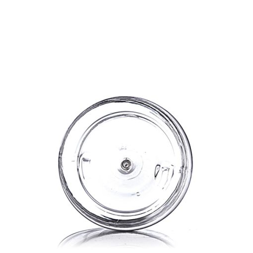 25 oz clear PET plastic single wall jar with 89-400 neck finish
