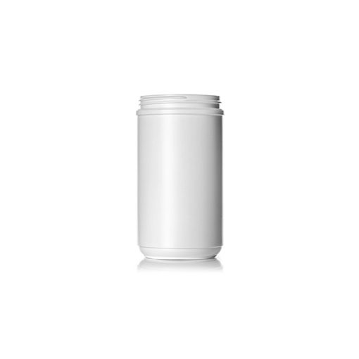 32 oz white HDPE plastic single wall canister with 89-400 neck finish