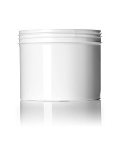 32 oz white PP plastic single wall jar with 120-400 neck finish
