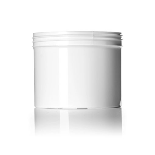 32 oz white PP plastic single wall jar with 120-400 neck finish