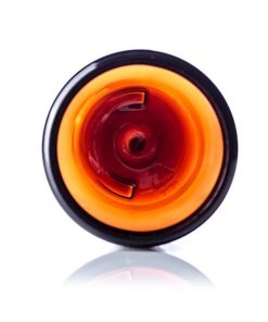 4 oz amber PET plastic single wall jar with 58-400 neck finish