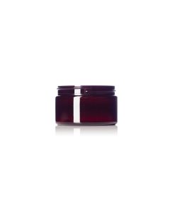 4 oz amber PET plastic single wall jar with 70-400 neck finish