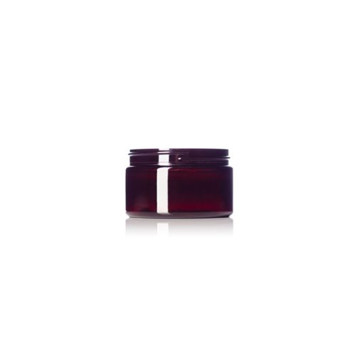 4 oz amber PET plastic single wall jar with 70-400 neck finish