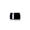4 oz black PET plastic single wall jar with 70-400 neck finish