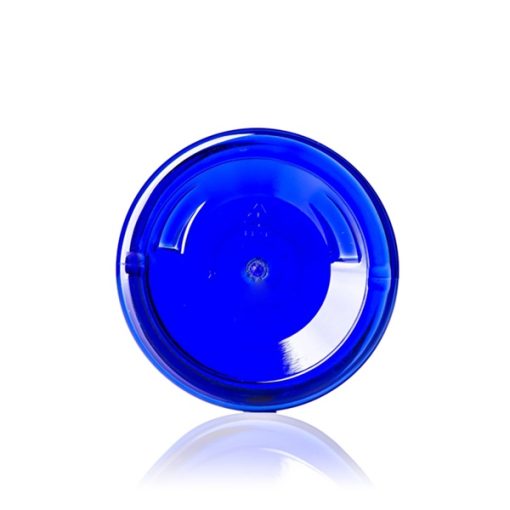 4 oz cobalt blue PET plastic single wall jar with 70-400 neck finish