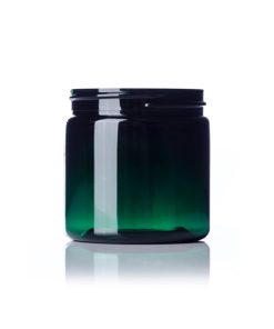 4 oz green PET plastic single wall jar with 58-400 neck finish
