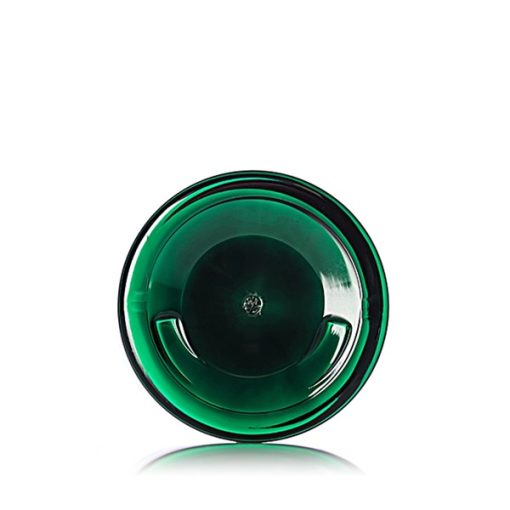 4 oz green PET plastic single wall jar with 70-400 neck finish