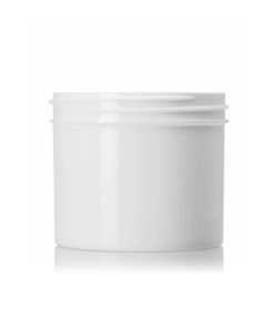 4 oz white PP plastic single wall jar with 70-400 neck finish