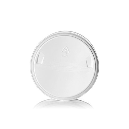 55 oz white HDPE plastic wide-mouth container with 120 mm triple thread neck finish
