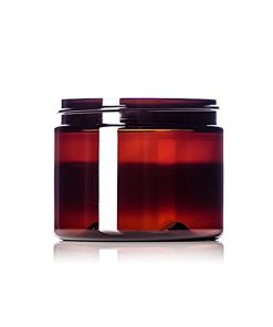 6 oz amber PET plastic single wall jar with 70-400 neck finish