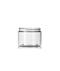 6 oz clear PET plastic single wall jar with 70-400 neck finish