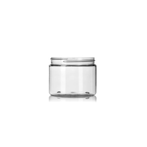 6 oz clear PET plastic single wall jar with 70-400 neck finish
