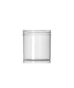 6 oz natural-colored PP plastic single wall jar with 70-400 neck finish