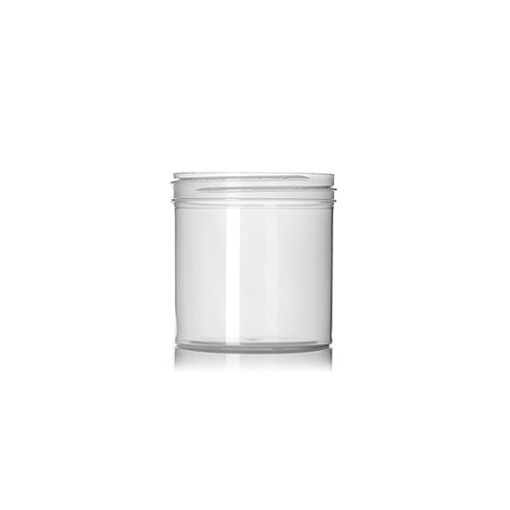 6 oz natural-colored PP plastic single wall jar with 70-400 neck finish