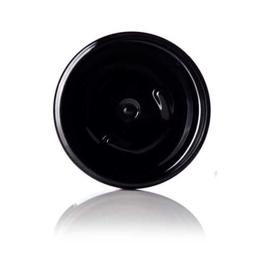 8 oz black PET plastic single wall jar with 89-400 neck finish