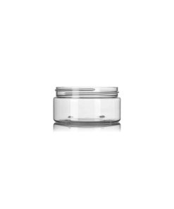 8 oz clear PET plastic single wall jar with 89-400 neck finish