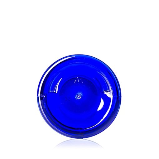 8 oz cobalt blue PET plastic single wall jar with 70-400 neck finish