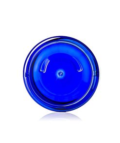 PET plastic single wall jar 8 oz cobalt blue with 89-400 neck finish