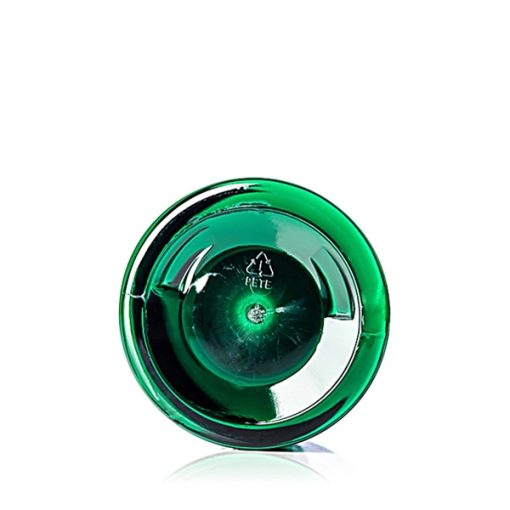 8 oz green PET plastic single wall jar with 70-400 neck finish