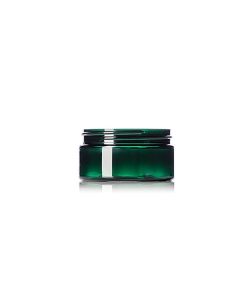 8 oz green PET plastic single wall jar with 89-400 neck finish