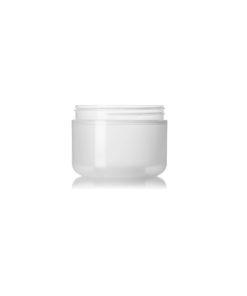 8 oz natural frosted PP plastic double wall round base jar with 89-400 neck finish