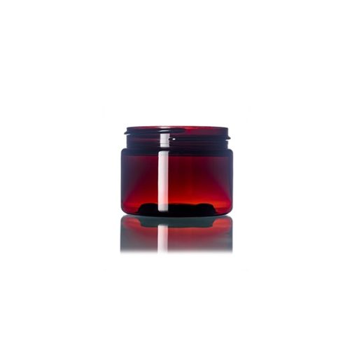 Amber PET plastic single wall jar 3 oz (100 mL) with 58-400 neck finish