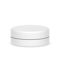 Round Child Resistant Screw Top Metal Tin – Matte White