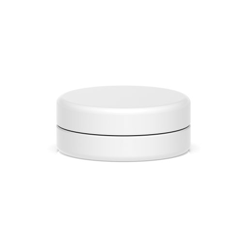 Round Child Resistant Screw Top Metal Tin – Matte White