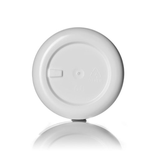 1/2 oz white PP plastic double wall round base jar with 48-400 neck finish