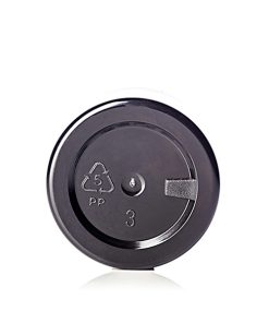 1/4 oz black PP plastic double wall straight base jar with 33-400 neck finish