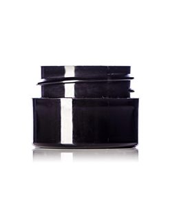 1/4 oz black PP plastic double wall straight base jar with 33-400 neck finish