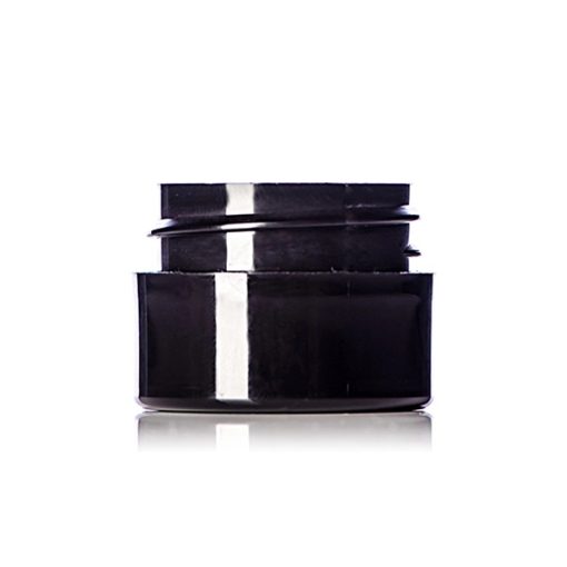 1/4 oz black PP plastic double wall straight base jar with 33-400 neck finish
