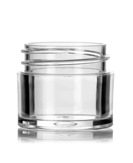1/4 oz clear PS plastic thick wall jar