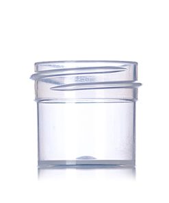 1/4 oz natural-colored PP plastic single wall jar with 33-400 neck finish