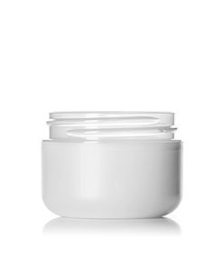 1 oz frosted PP/PS plastic double wall round base jar with 53-400 neck finish